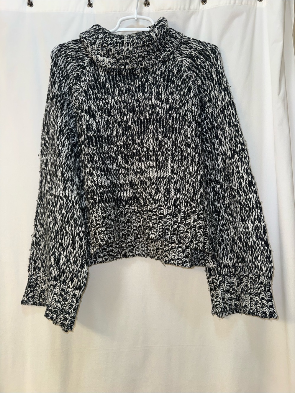 Divided Black & White Marled Turtleneck Sweater